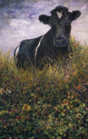 Irish Cow Watching - 9" x 12" - Arches Paper - SOLD